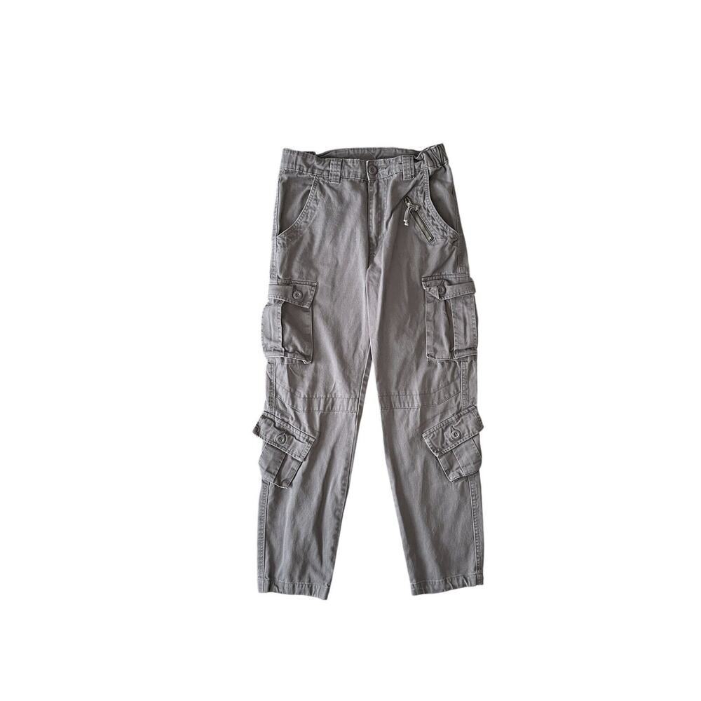 AKARMY Cargo Pants Womens 6 Gray Drawstring Ankle Baggy 90s Retro Street Grunge‎ - Picture 2 of 16